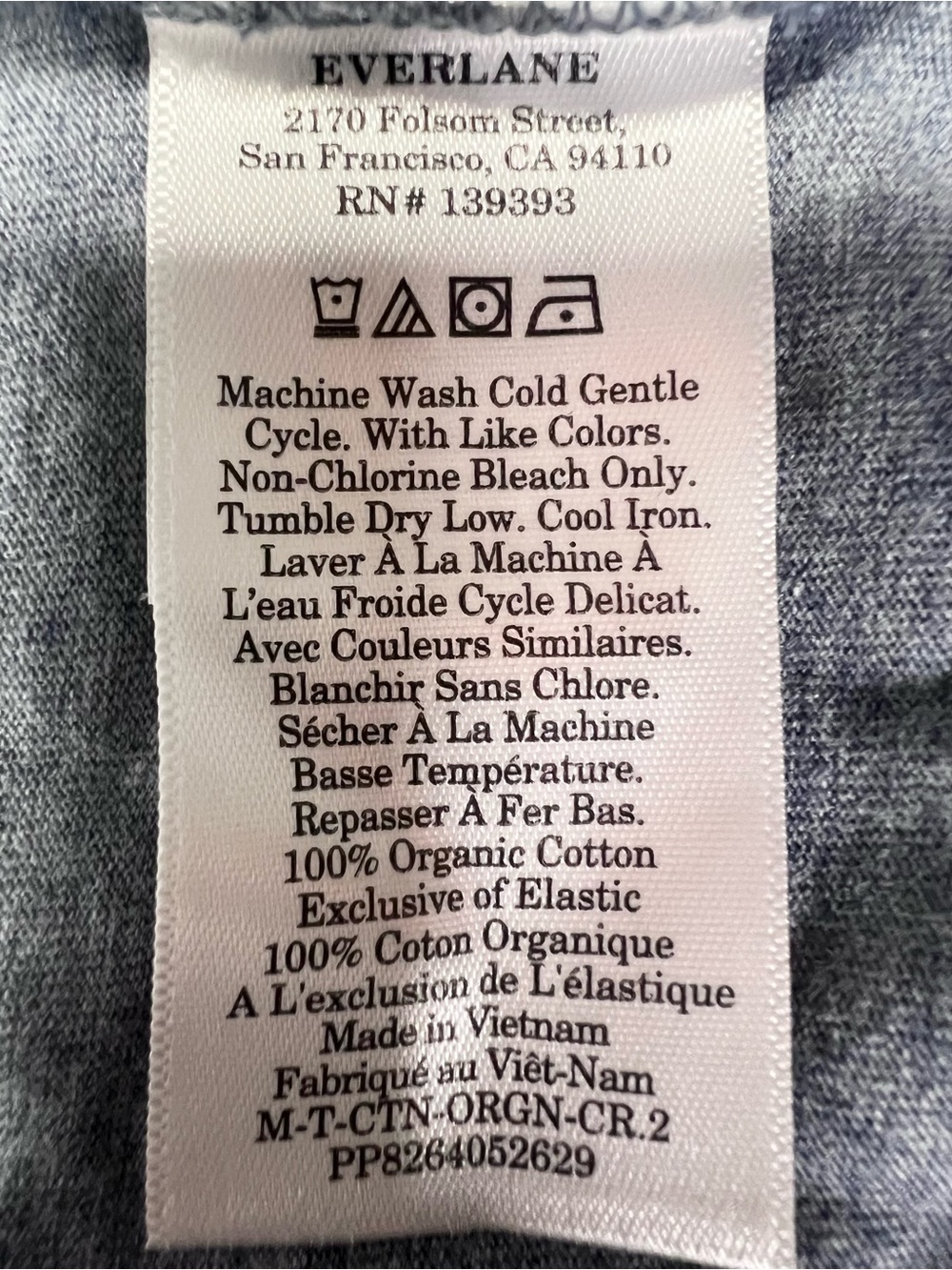 Everlane The Essential Organic Crew Uniform Heathered Grey XL NWOT - Picture 12 of 13